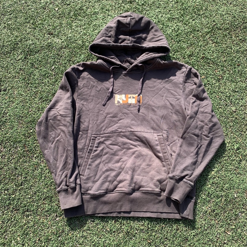 Rhythm Black Pullover Hoodie Sweatshirt